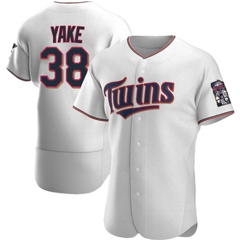 Men's Ernie Yake Minnesota White Authentic Home Baseball Jersey (Unsigned No Brands/Logos)