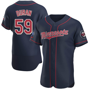 Men's Jhoan Duran Minnesota Navy Authentic Alternate 60th Season Baseball Jersey (Unsigned No Brands/Logos)