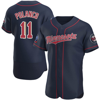 Men's Jorge Polanco Minnesota Navy Authentic Alternate 60th Season Baseball Jersey (Unsigned No Brands/Logos)