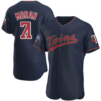 Men's Jovani Moran Minnesota Navy Authentic Alternate 60th Season Team Baseball Jersey (Unsigned No Brands/Logos)