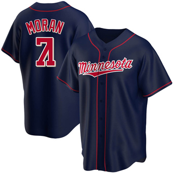 Men's Jovani Moran Minnesota Navy Replica Alternate Team Baseball Jersey (Unsigned No Brands/Logos)