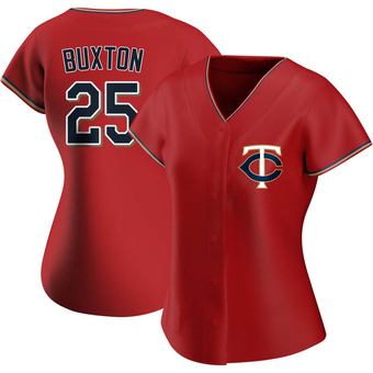 Women's Byron Buxton Minnesota Red Authentic Alternate Baseball Jersey (Unsigned No Brands/Logos)