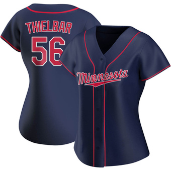 Women's Caleb Thielbar Minnesota Navy Replica Alternate Team Baseball Jersey (Unsigned No Brands/Logos)