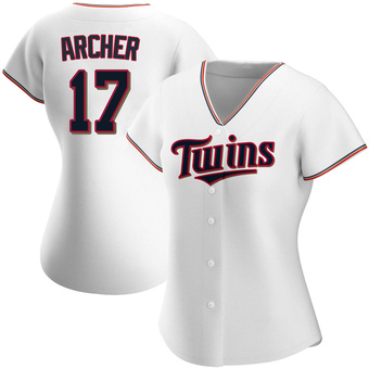 Women's Chris Archer Minnesota White Replica Home Baseball Jersey (Unsigned No Brands/Logos)