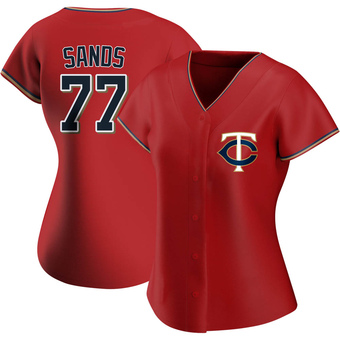 Women's Cole Sands Minnesota Red Replica Alternate Baseball Jersey (Unsigned No Brands/Logos)