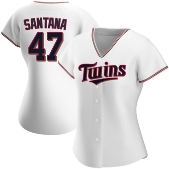 Women's Dennis Santana Minnesota White Replica Home Baseball Jersey (Unsigned No Brands/Logos)