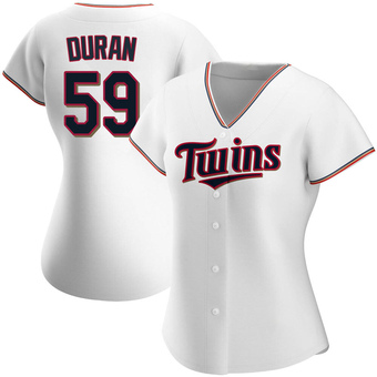 Women's Jhoan Duran Minnesota White Authentic Home Baseball Jersey (Unsigned No Brands/Logos)