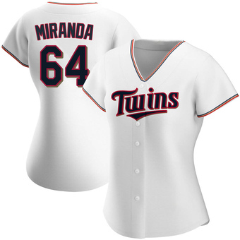 Women's Jose Miranda Minnesota White Replica Home Baseball Jersey (Unsigned No Brands/Logos)
