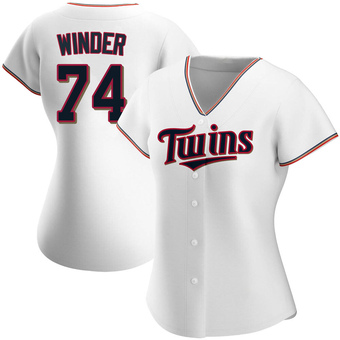 Women's Josh Winder Minnesota White Authentic Home Baseball Jersey (Unsigned No Brands/Logos)