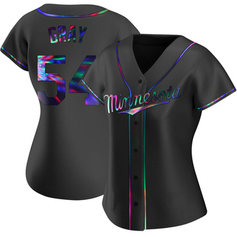 Women's Sonny Gray Minnesota Black Holographic Replica Alternate Baseball Jersey (Unsigned No Brands/Logos)