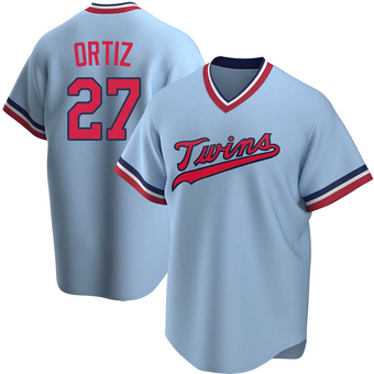 Youth David Ortiz Minnesota Light Blue Replica Road Cooperstown Collection Baseball Jersey (Unsigned No Brands/Logos)