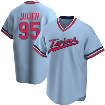 Youth Edouard Julien Minnesota Light Blue Replica Road Cooperstown Collection Baseball Jersey (Unsigned No Brands/Logos)