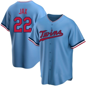 Youth Griffin Jax Minnesota Light Blue Replica Alternate Baseball Jersey (Unsigned No Brands/Logos)