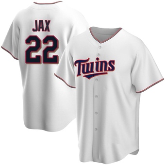 Youth Griffin Jax Minnesota White Replica Home Baseball Jersey (Unsigned No Brands/Logos)
