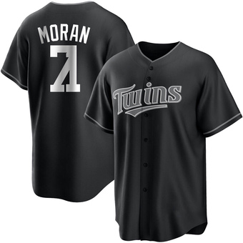 Youth Jovani Moran Minnesota Black/White Replica Baseball Jersey (Unsigned No Brands/Logos)
