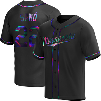 Youth Miguel Sano Minnesota Black Holographic Replica Alternate Baseball Jersey (Unsigned No Brands/Logos)