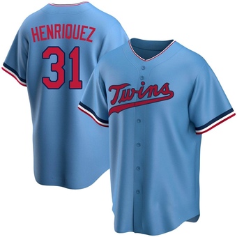 Youth Ronny Henriquez Minnesota Light Blue Replica Alternate Baseball Jersey (Unsigned No Brands/Logos)