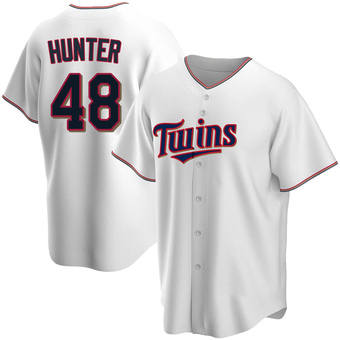 Youth Torii Hunter Minnesota White Replica Home Baseball Jersey (Unsigned No Brands/Logos)