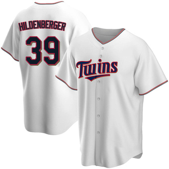 Youth Trevor Hildenberger Minnesota White Replica Home Baseball Jersey (Unsigned No Brands/Logos)